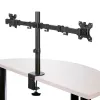 StarTech.com Dvigubas monitoriaus laikiklis ant stalo - spaustuvas / grometė VESA iki 32 colių ekranams - ergonomiška artikuliuojama ranka - reguliuojamas aukštis/pakreipimas/pasukimas/sukimas