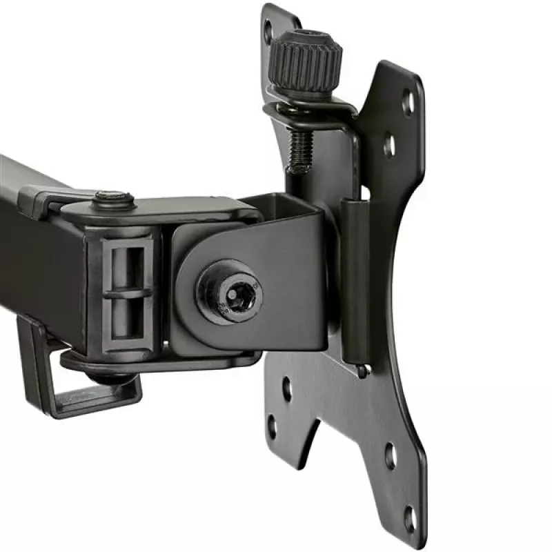 StarTech.com Dvigubas monitoriaus laikiklis ant stalo - spaustuvas / grometė VESA iki 32 colių ekranams - ergonomiška artikuliuojama ranka - reguliuojamas aukštis/pakreipimas/pasukimas/sukimas