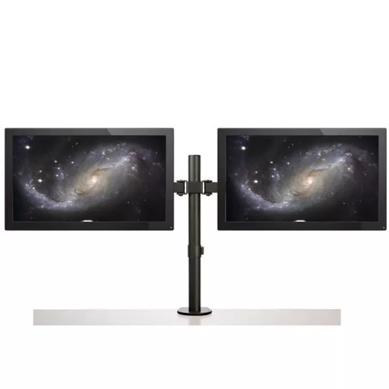 StarTech.com Dvigubas monitoriaus laikiklis ant stalo - spaustuvas / grometė VESA iki 32 colių ekranams - ergonomiška artikuliuojama ranka - reguliuojamas aukštis/pakreipimas/pasukimas/sukimas