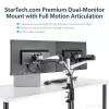 StarTech.com Dvigubas monitoriaus laikiklis ant stalo – pilnas judesys – Premium