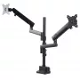 StarTech.com Dvigubas monitoriaus laikiklis ant stalo, pilnas judesys, iki 32 colių (8 kg), aukščio reguliavimas, spaustuvinis/anginis tvirtinimas, mechaninė spyruoklė