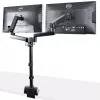 StarTech.com Dvigubas monitoriaus laikiklis ant stalo, pilnas judesys, iki 32 colių (8 kg), aukščio reguliavimas, spaustuvinis/anginis tvirtinimas, mechaninė spyruoklė