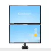 StarTech.com Dvigubas monitoriaus laikiklis ant stalo, pilnas judesys, iki 32 colių (8 kg), aukščio reguliavimas, spaustuvinis/anginis tvirtinimas, mechaninė spyruoklė