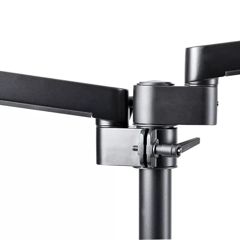 StarTech.com Dvigubas monitoriaus laikiklis ant stalo, pilnas judesys, iki 32 colių (8 kg), aukščio reguliavimas, spaustuvinis/anginis tvirtinimas, mechaninė spyruoklė