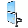 StarTech.com Dvigubas monitoriaus laikiklis ant stalo, pilnas judesys, iki 32 colių (8 kg), aukščio reguliavimas, spaustuvinis/anginis tvirtinimas, mechaninė spyruoklė