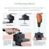 StarTech.com Dvigubas monitoriaus laikiklis ant stalo, pilnas judesys, iki 32 colių (8 kg), aukščio reguliavimas, spaustuvinis/anginis tvirtinimas, mechaninė spyruoklė