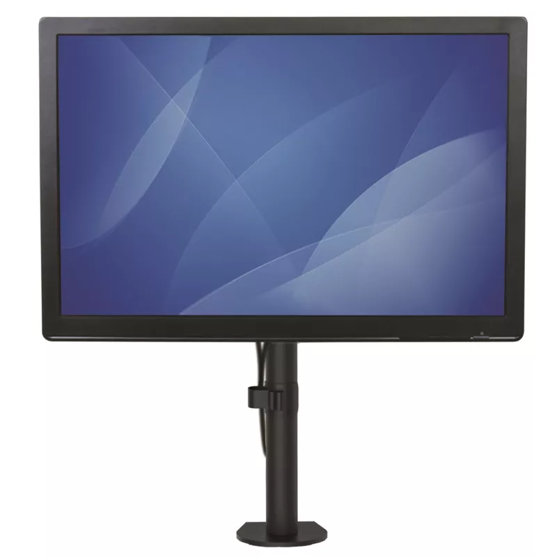 StarTech.com Vieno Ekrano Laikiklis Ant Stalo – Sunkiasvoris Stovo Laikiklis iki 8 kg VESA Ekranams – Ergonomiškas Reguliuojamo Aukščio Monitoriaus Ranka – Stalo Gnybtas/Anga