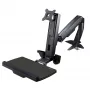 StarTech.com Sėdimos-stovimos darbo vietos monitoriaus ranka – reguliuojamas stalinis laikiklis vienam 34 colių VESA monitoriui su ergonomiška svirtimi ir klaviatūros padėklu