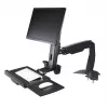 StarTech.com Sėdimos-stovimos darbo vietos monitoriaus ranka – reguliuojamas stalinis laikiklis vienam 34 colių VESA monitoriui su ergonomiška svirtimi ir klaviatūros padėklu