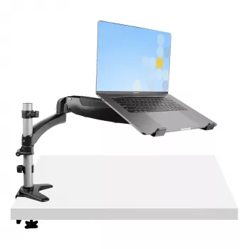 StarTech.com stalinis laikiklis nešiojamam kompiuteriui ir monitoriui - pilno judesio ranka, tinka iki 34 colių monitoriui, VESA laikiklis, ergonomiškas reguliuojamas stovas, tvirtinimas spaustuku