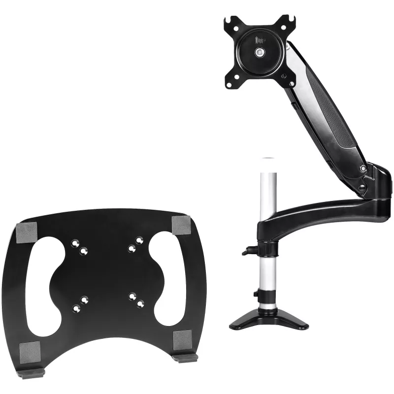 StarTech.com stalinis laikiklis nešiojamam kompiuteriui ir monitoriui - pilno judesio ranka, tinka iki 34 colių monitoriui, VESA laikiklis, ergonomiškas reguliuojamas stovas, tvirtinimas spaustuku