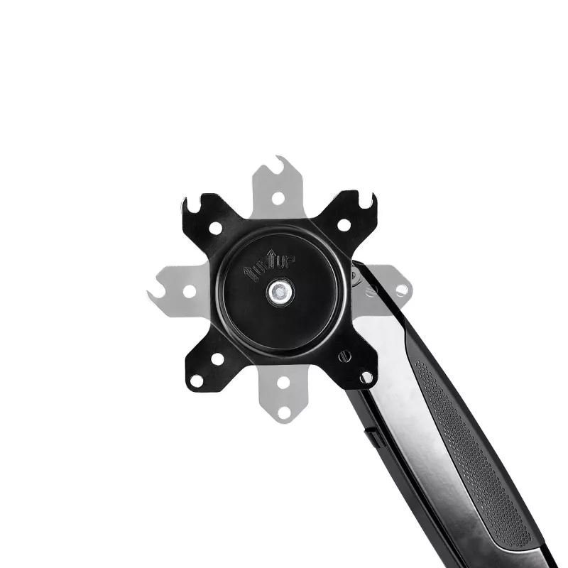 StarTech.com stalinis laikiklis nešiojamam kompiuteriui ir monitoriui - pilno judesio ranka, tinka iki 34 colių monitoriui, VESA laikiklis, ergonomiškas reguliuojamas stovas, tvirtinimas spaustuku