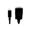 LogiLink AU0051A USB-C į RS232 (DB9) nuoseklusis adapterio kabelis, 1,2 m, juodas