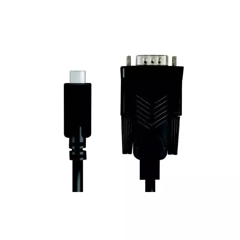 LogiLink AU0051A USB-C į RS232 (DB9) nuoseklusis adapterio kabelis, 1,2 m, juodas