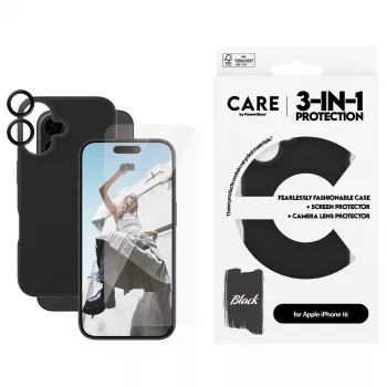 3-in-1 apsauginis rinkinys PanzerGlass CARE by Fashion iPhone 16