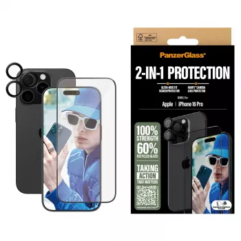 PanzerGlass 2-in-1 rinkinys iPhone '24 6,3 colio Pro B2862+1284