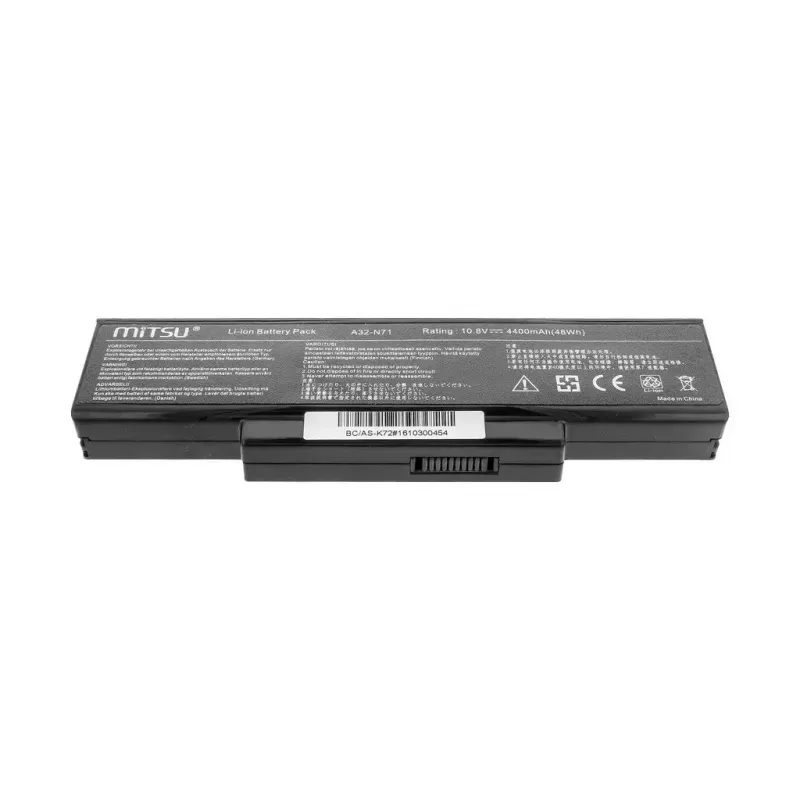Baterija MITSU ASUS K72 K73 N73 X77, 4400 mAh, 10.8–11.1 V