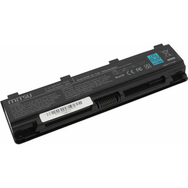 MITSU baterija nešiojamam kompiuteriui, skirta Toshiba C850 / L800 / S855, 4400 mAh, 10.8–11.1 V