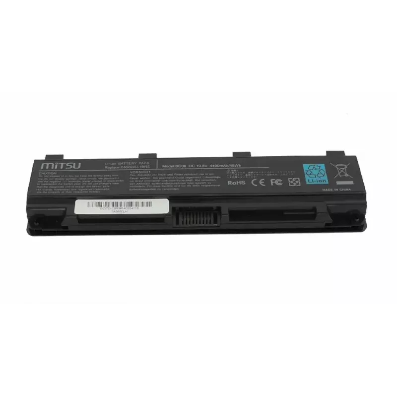 MITSU baterija nešiojamam kompiuteriui, skirta Toshiba C850 / L800 / S855, 4400 mAh, 10.8–11.1 V