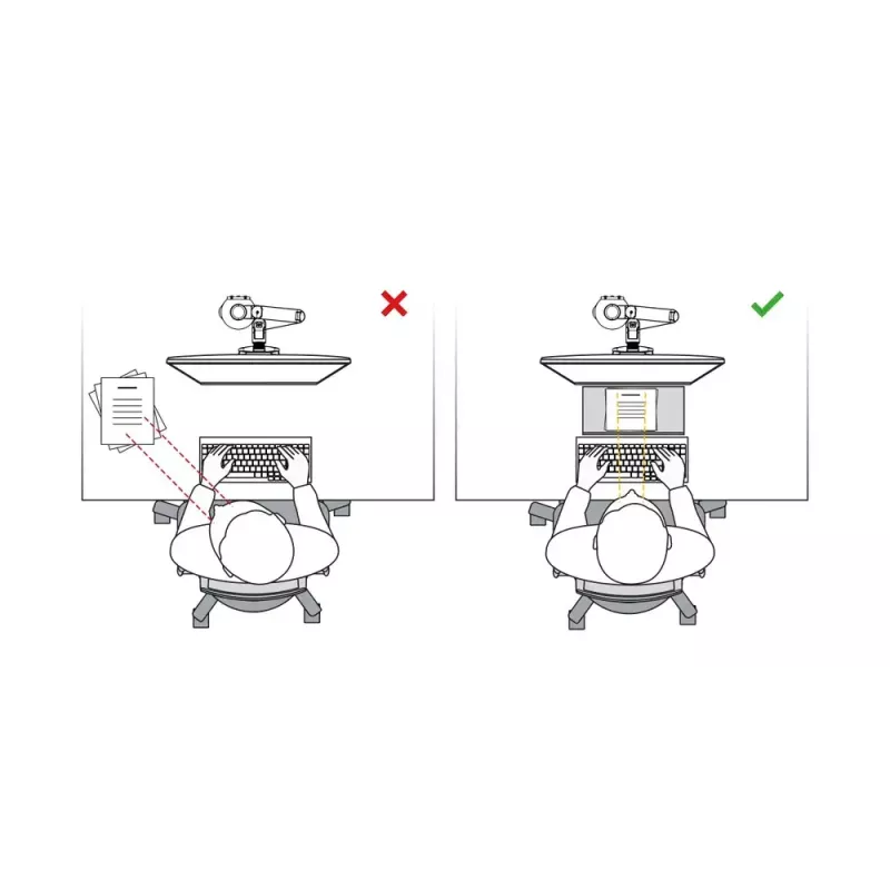 BakkerElkhuizen FlexDesk 630 dokumentų laikiklis / rašymo nuolydis