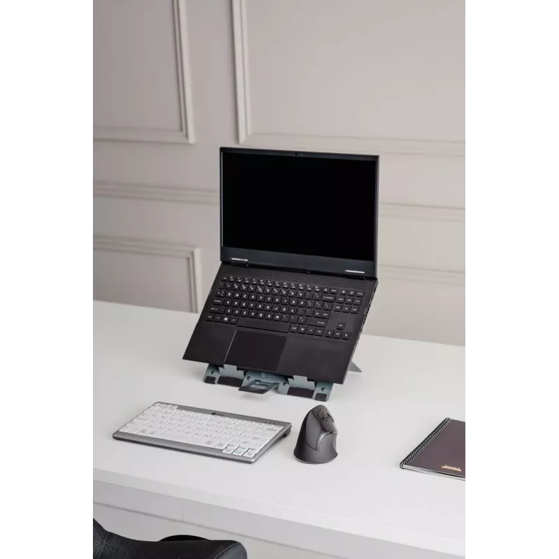 BakkerElkhuizen FlexTop 270, nešiojamojo kompiuterio stovas, pilka, aliuminis, 25,4 cm (10 colių), 40,6 cm (16 colių), 3 kg