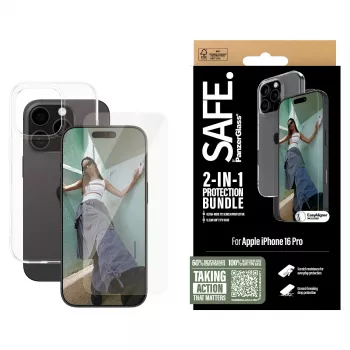 PanzerGlass SAFE. 2-in-1 apsaugos rinkinys iPhone '24 6,3 colio Pro