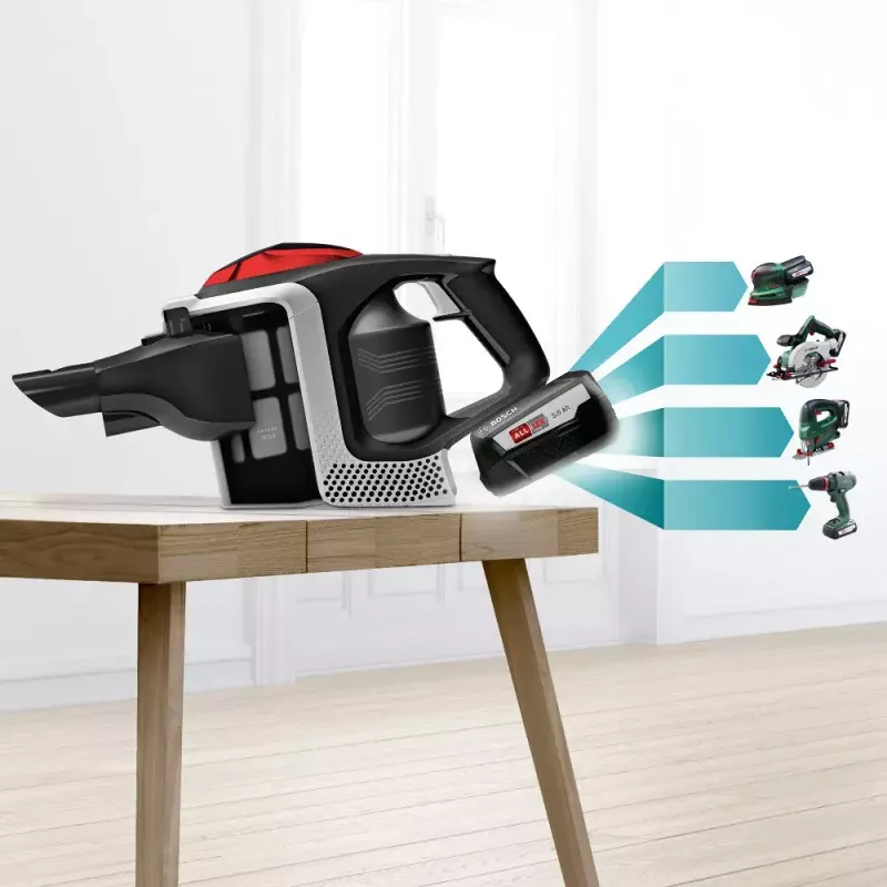 Bosch BSS81POW1 belaidis dulkių siurblys lazda / elektrinis šluotražis, sausas valymas, juodas, 5 Ah