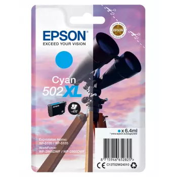 Epson 502XL Originalus kasetė, Cyan, didelės talpos (XL), 6,4 ml, 1 vnt., 470 puslapių