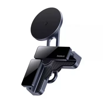 Magnetinis automobilinis laikiklis ekranui Baseus MaxView pilkas, skirtas išmaniajam telefonui ir planšetei tvirtinti prie transporto priemonės ekrano