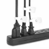 StarTech.com 3,5 col. (9 cm) kabelių etiketės, 100 vnt., baltos, kabliukas-prie-kabliuko tvirtinimo juostelės, rašomos kabelių etiketės kabelių valdymui, laidų identifikavimui