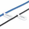 StarTech.com 3,5 col. (9 cm) kabelių etiketės, 100 vnt., baltos, kabliukas-prie-kabliuko tvirtinimo juostelės, rašomos kabelių etiketės kabelių valdymui, laidų identifikavimui
