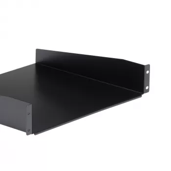 StarTech.com 2U lentyna serverio stovui – universali konsolinė lentyna 19 colių tinklo įrangos stovui – tvirtas plienas – keliamoji galia 20 kg – 16 colių gylio padėklas, juoda