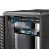 StarTech.com 2U lentyna serverio stovui – universali konsolinė lentyna 19 colių tinklo įrangos stovui – tvirtas plienas – keliamoji galia 20 kg – 16 colių gylio padėklas, juoda