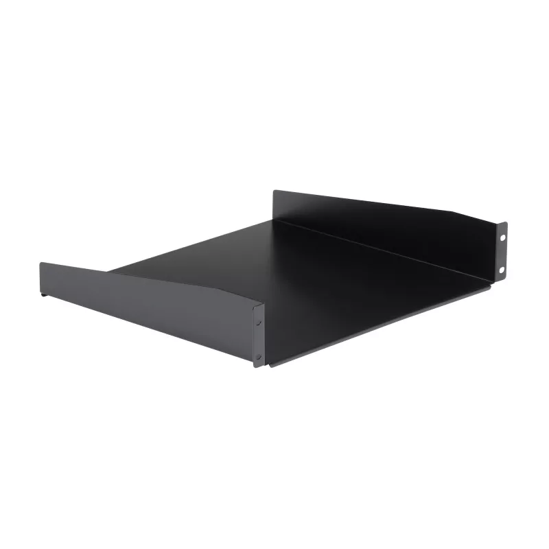 StarTech.com 2U lentyna serverio stovui – universali konsolinė lentyna 19 colių tinklo įrangos stovui – tvirtas plienas – keliamoji galia 20 kg – 16 colių gylio padėklas, juoda