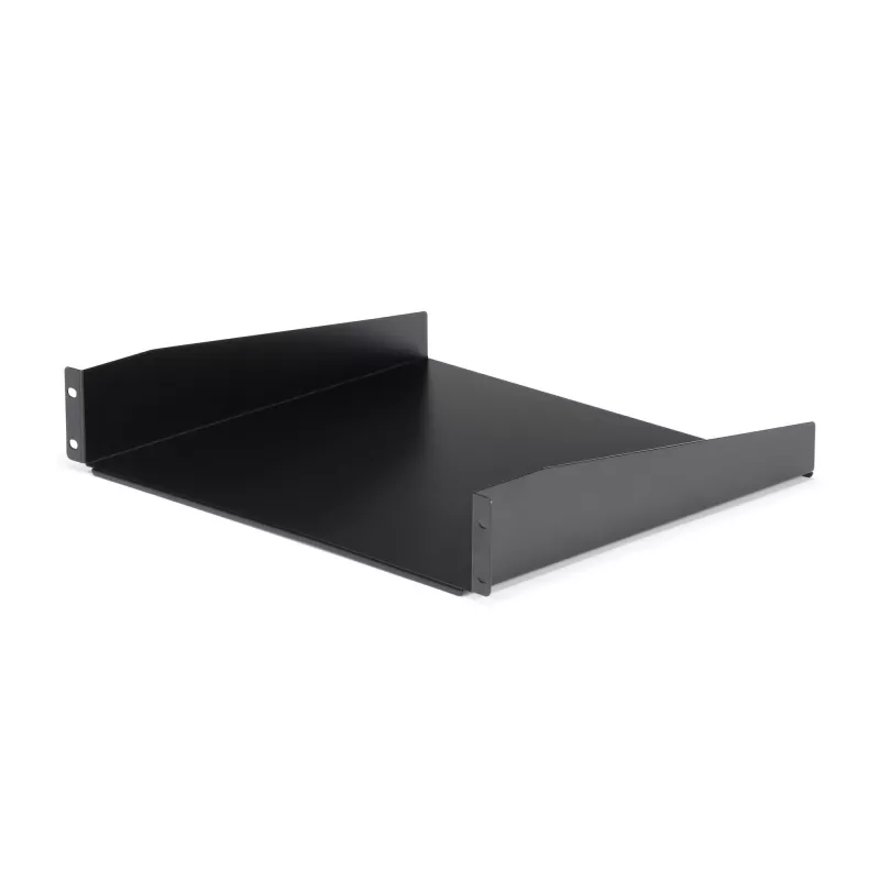 StarTech.com 2U lentyna serverio stovui – universali konsolinė lentyna 19 colių tinklo įrangos stovui – tvirtas plienas – keliamoji galia 20 kg – 16 colių gylio padėklas, juoda
