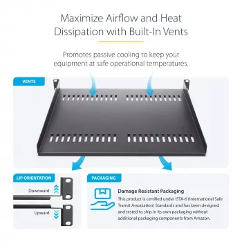 StarTech.com CABSHELF116V2PK stelažo lentyna 1U 2 vnt.