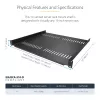 StarTech.com CABSHELF116V2PK stelažo lentyna 1U 2 vnt.