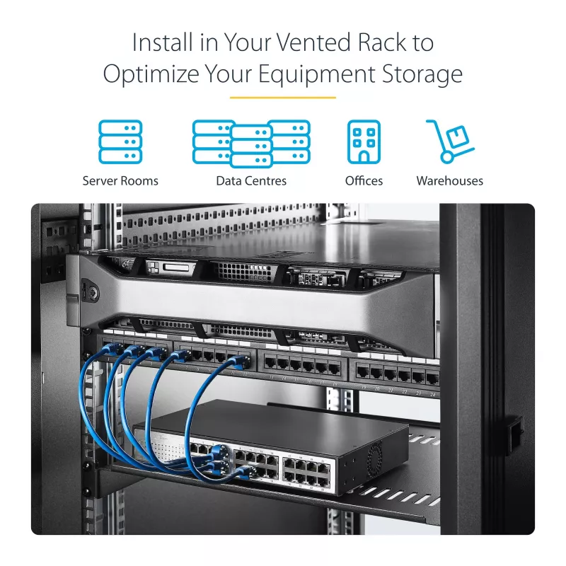 StarTech.com CABSHELF116V2PK stelažo lentyna 1U 2 vnt.