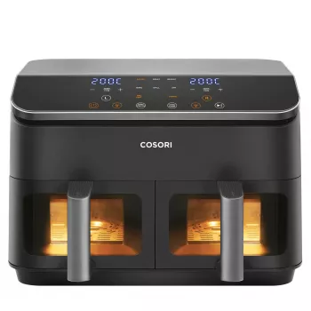 Karšto oro gruzdintuvė Cosori Dual Basket Chef Edition Double 8.5 L 1750 W juoda, sidabrinė