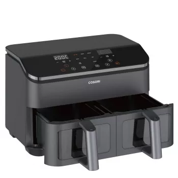 Karšto oro gruzdintuvė Cosori Dual Basket Chef Edition Double 8.5 L 1750 W juoda, sidabrinė