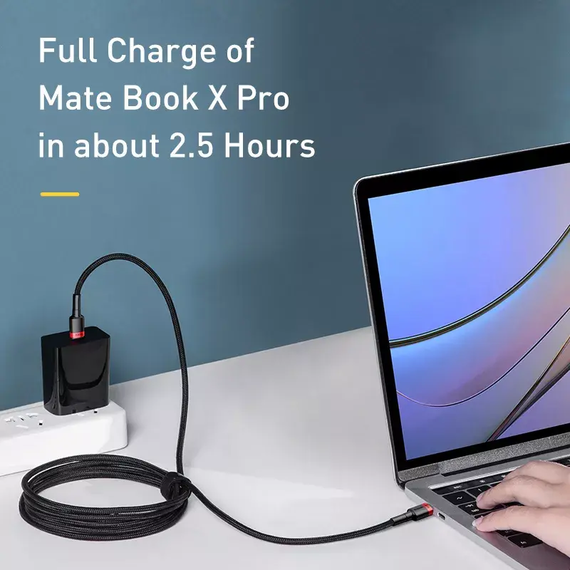 Baseus Cafule USB laidas USB 2.0 2 m USB C juodas
