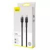 Baseus Cafule USB laidas USB 2.0 2 m USB C juodas