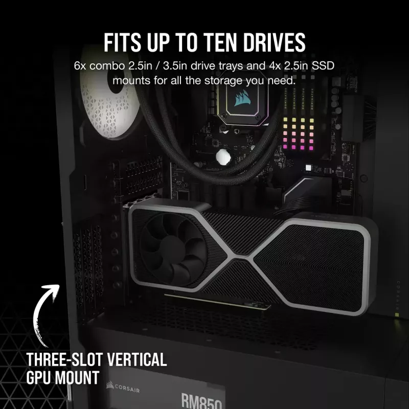 PC korpusas Corsair 7000D Airflow Full Tower juodas