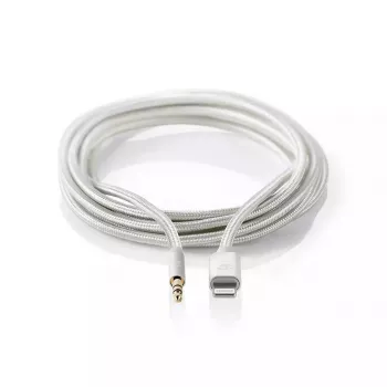 Nedis CCTB39940AL10 Laidas Lightning 1 m Aliuminis 3,5 mm Jungtis