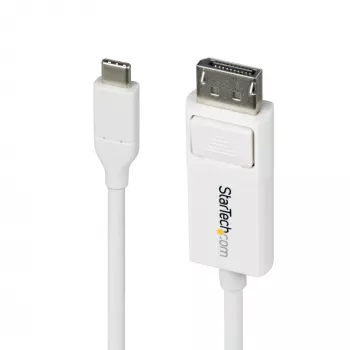 StarTech.com 1,9 m USB-C į DisplayPort 1.2 laidas, dvipusis, 4K 60Hz, baltas, skirtas Apple MacBook Pro / Air M1 M2 M3 M4, Mac Mini / Studio, Thunderbolt suderinamas