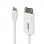 StarTech.com 1,9 m USB-C į DisplayPort 1.2 laidas, dvipusis, 4K 60Hz, baltas, skirtas Apple MacBook Pro / Air M1 M2 M3 M4, Mac Mini / Studio, Thunderbolt suderinamas