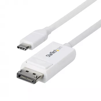 StarTech.com 1,9 m USB-C į DisplayPort 1.2 laidas, dvipusis, 4K 60Hz, baltas, skirtas Apple MacBook Pro / Air M1 M2 M3 M4, Mac Mini / Studio, Thunderbolt suderinamas