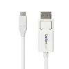 StarTech.com 1,9 m USB-C į DisplayPort 1.2 laidas, dvipusis, 4K 60Hz, baltas, skirtas Apple MacBook Pro / Air M1 M2 M3 M4, Mac Mini / Studio, Thunderbolt suderinamas
