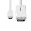 StarTech.com 1,9 m USB-C į DisplayPort 1.2 laidas, dvipusis, 4K 60Hz, baltas, skirtas Apple MacBook Pro / Air M1 M2 M3 M4, Mac Mini / Studio, Thunderbolt suderinamas
