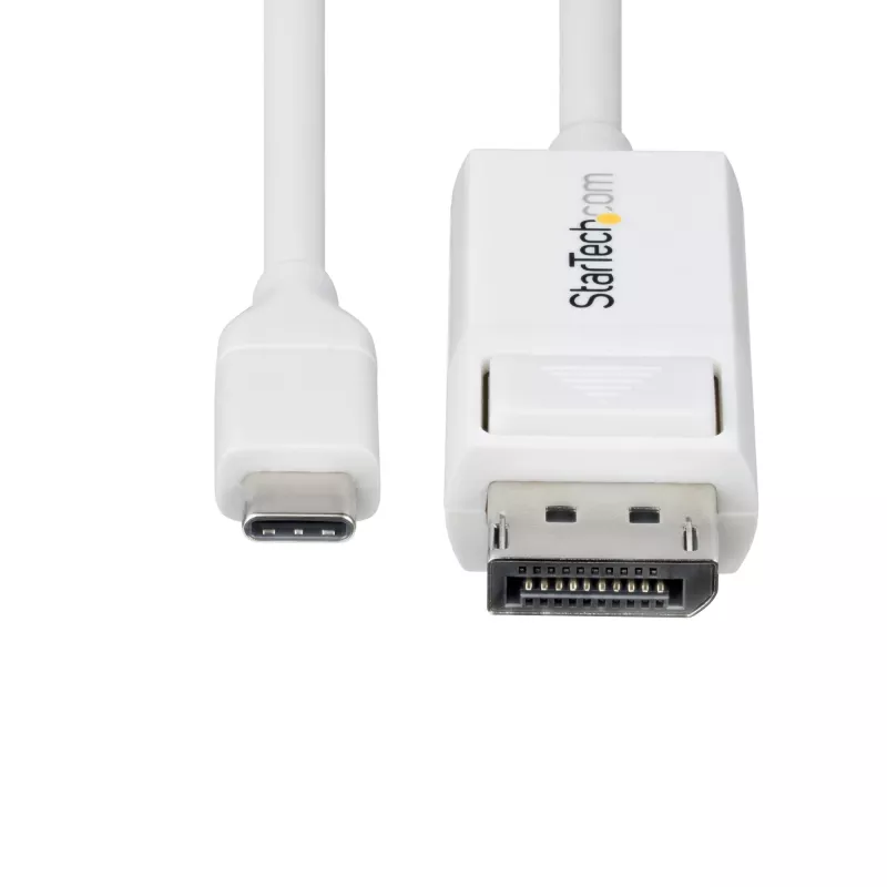 StarTech.com 1,9 m USB-C į DisplayPort 1.2 laidas, dvipusis, 4K 60Hz, baltas, skirtas Apple MacBook Pro / Air M1 M2 M3 M4, Mac Mini / Studio, Thunderbolt suderinamas